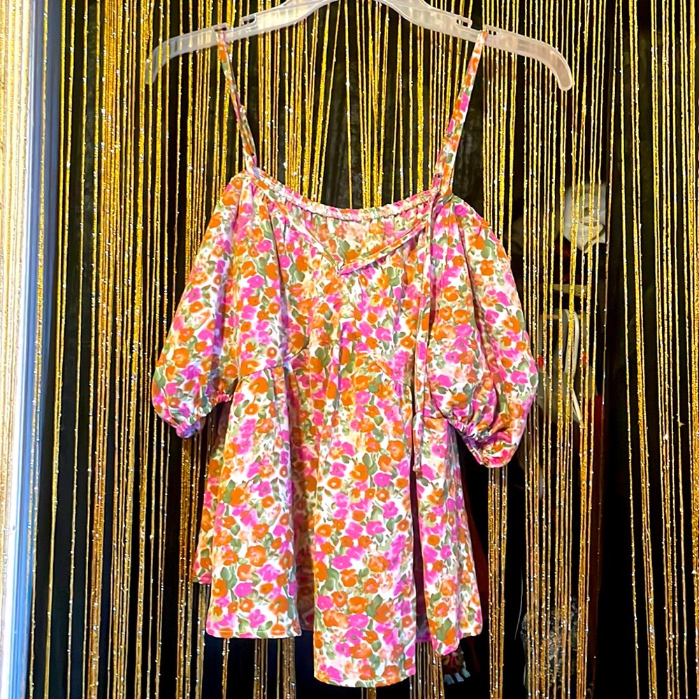 Shein open shoulder top